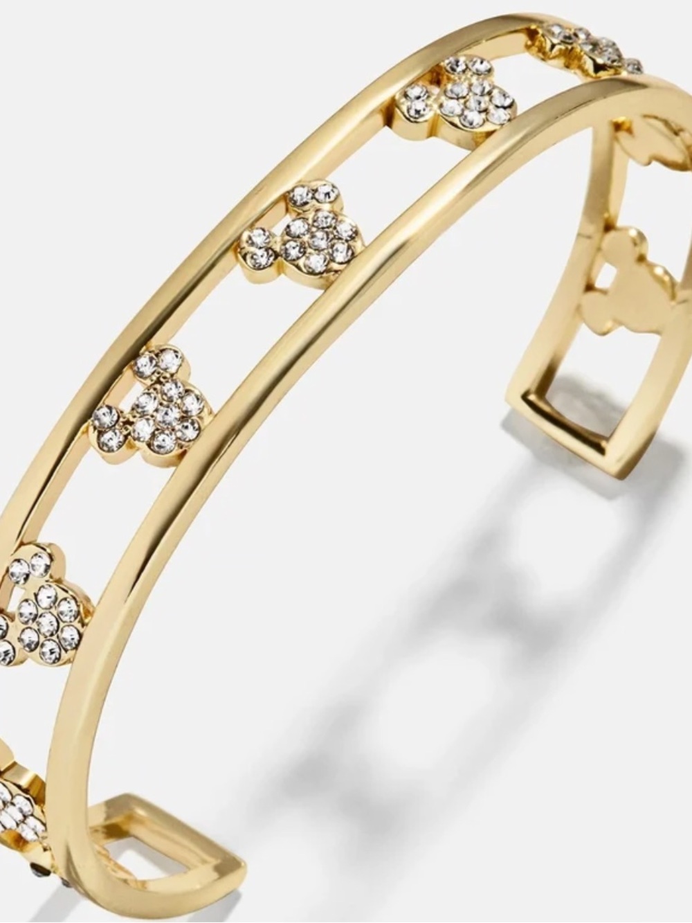 Disney Mickey Mouse Gold/Pavé Cuff Bracelet